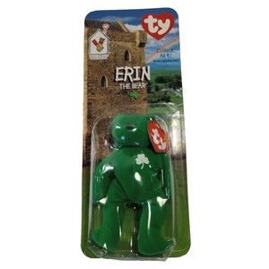 Erin The Bear TY Beanie Babies Collectible Rare Printing Errors "1993, Oakbrook"